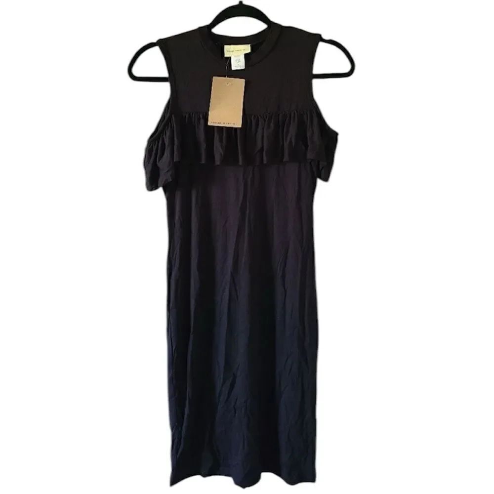 NWT enough about me size small sleeveless ruffled bodice dress